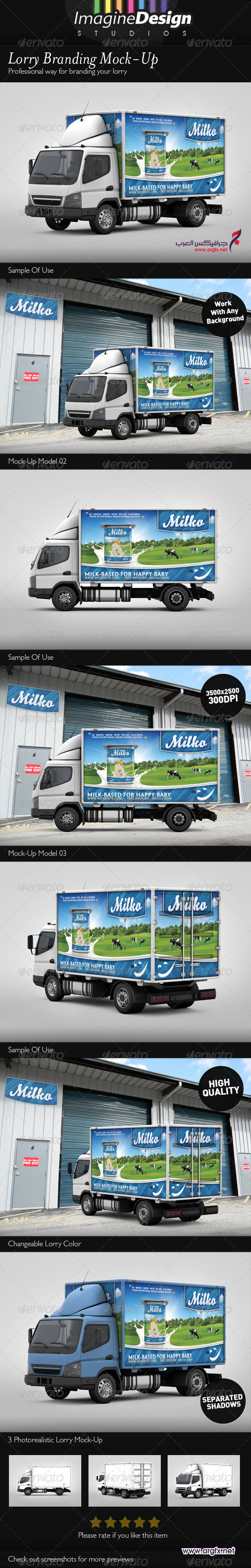  GraphicRiver - Lorry Branding Mock-Up