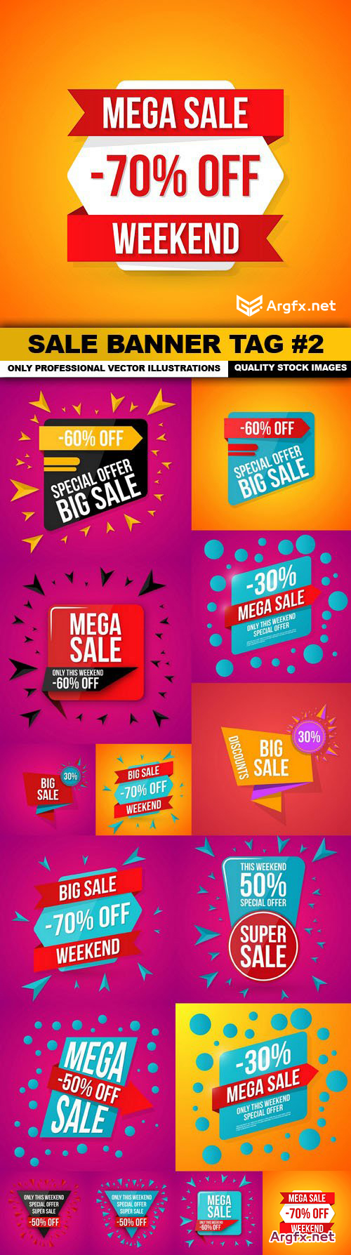  Sale Banner Tag #2 - 15 Vector