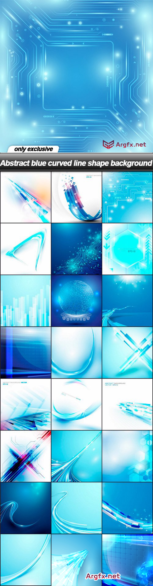 Abstract blue curved line shape background