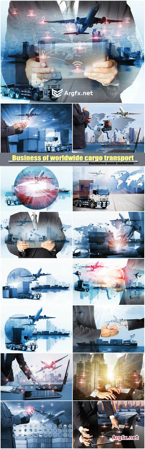 Business of worldwide cargo transport, global business commerce concept, import-export