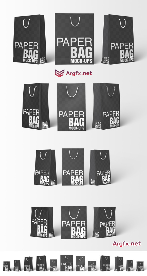  CM - Paper Shopping Bag Mockups Bundle 434905