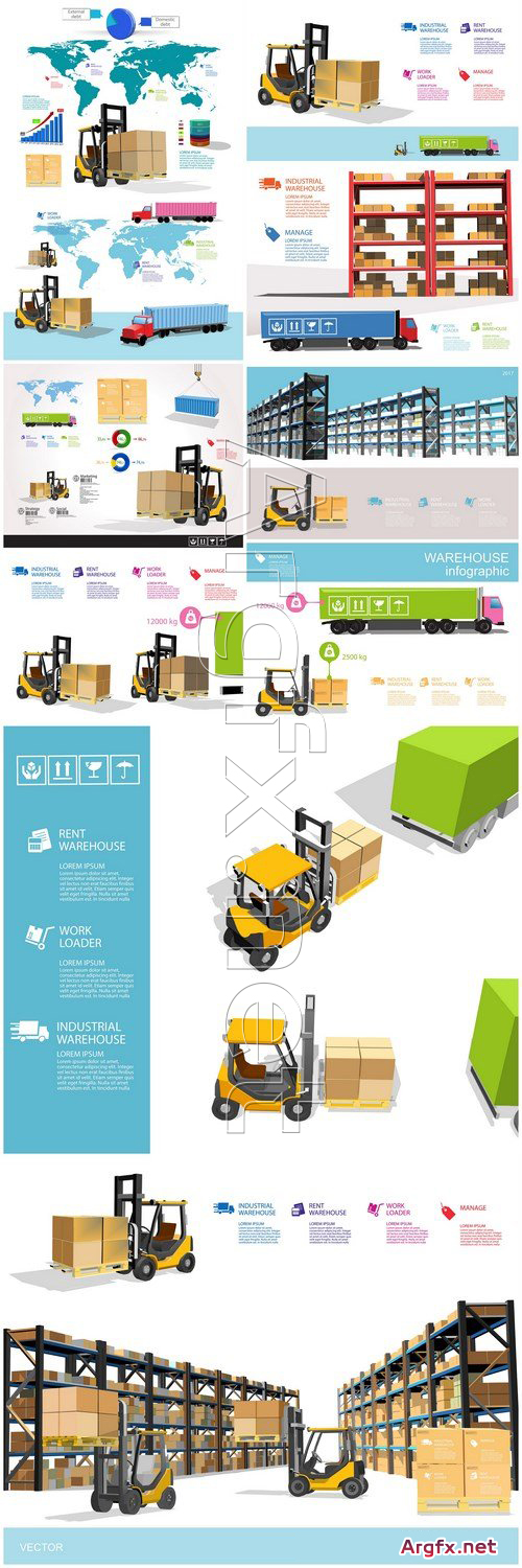  Warehouse Logistic - 10 Vector