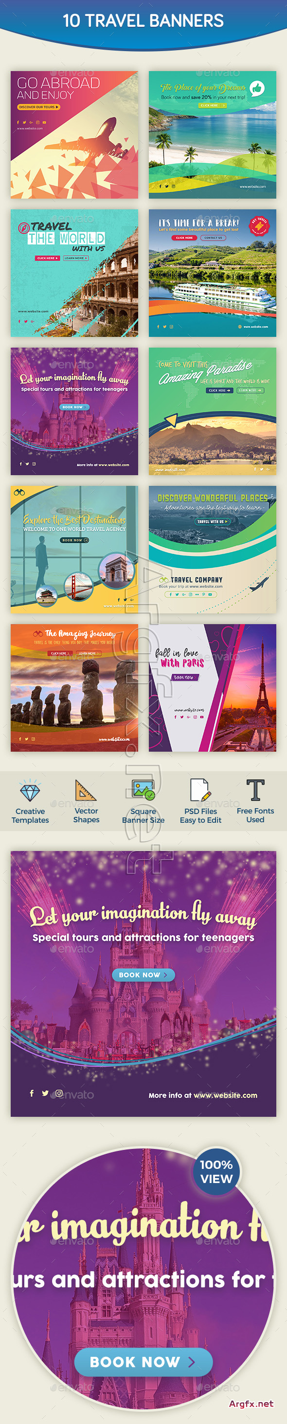  GraphicRiver - Travel Banners 19009598