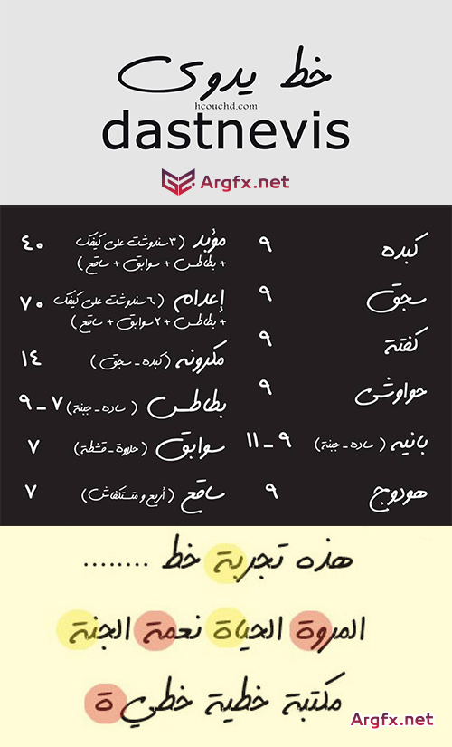 Dast Nevis - Arabic Font