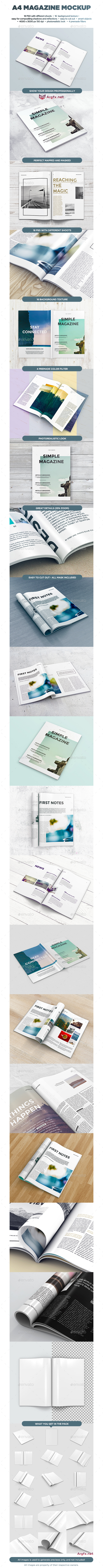 GraphicRiver - A4 Magazine MockUp vol2 14058638