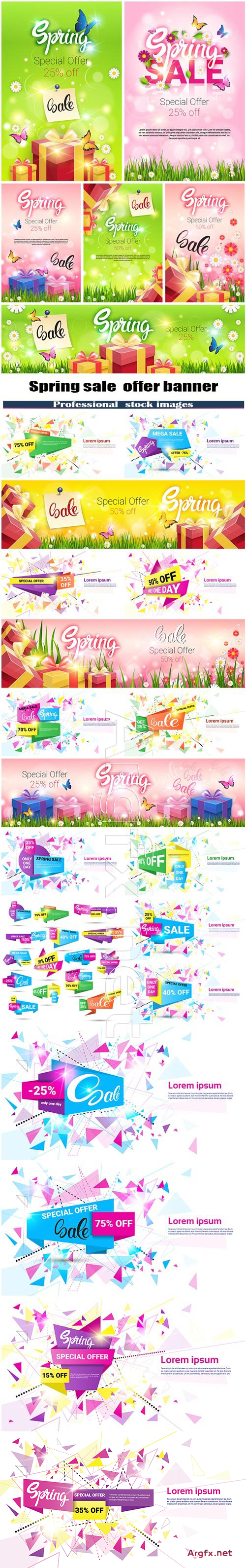 Spring sale shopping special offer holiday banner