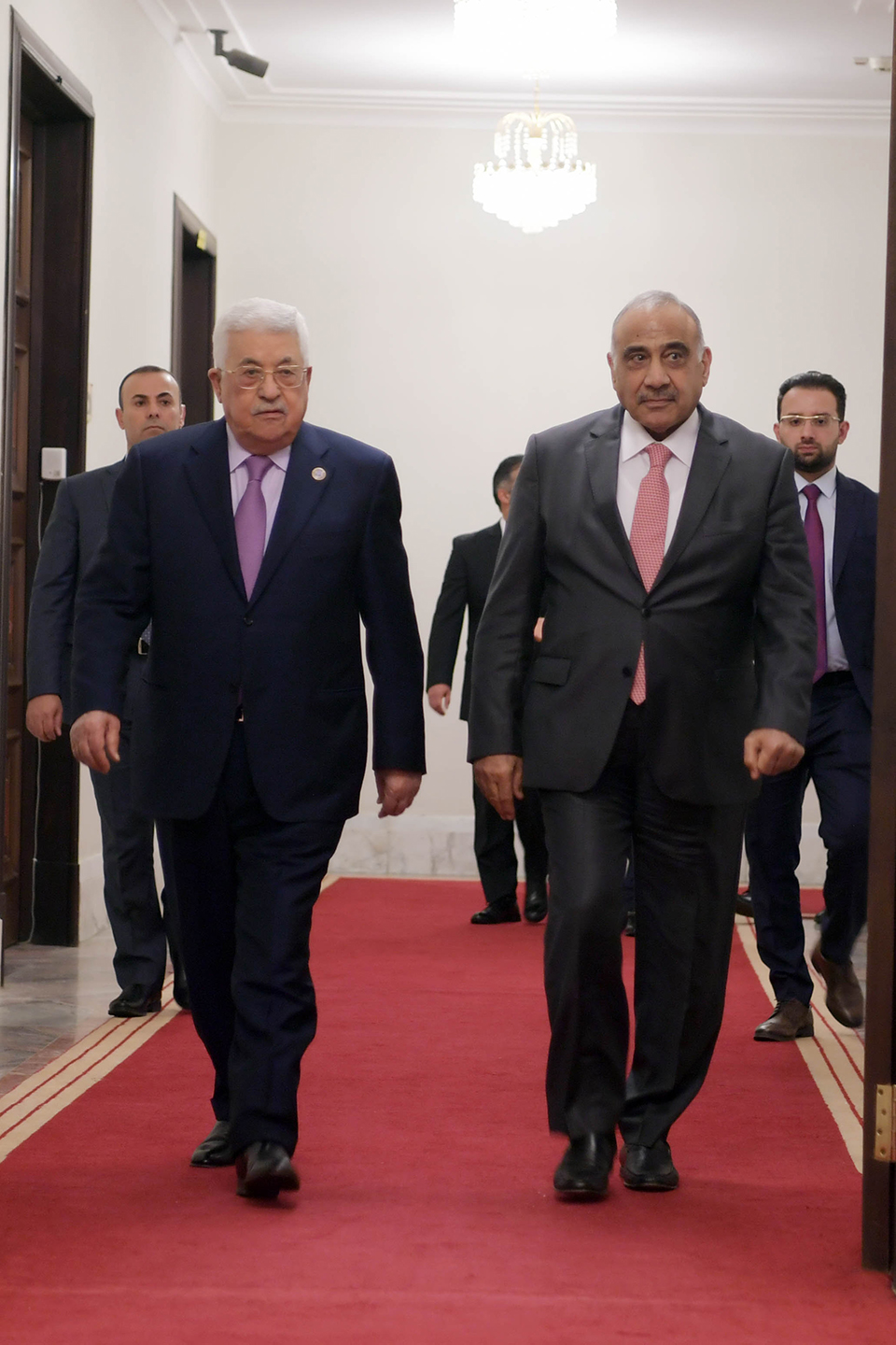 الرئيس ورئيس وزراء العراق خلال زيارة العراق