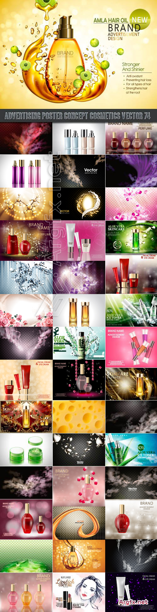 Advertising Poster Concept Cosmetics vector 74
