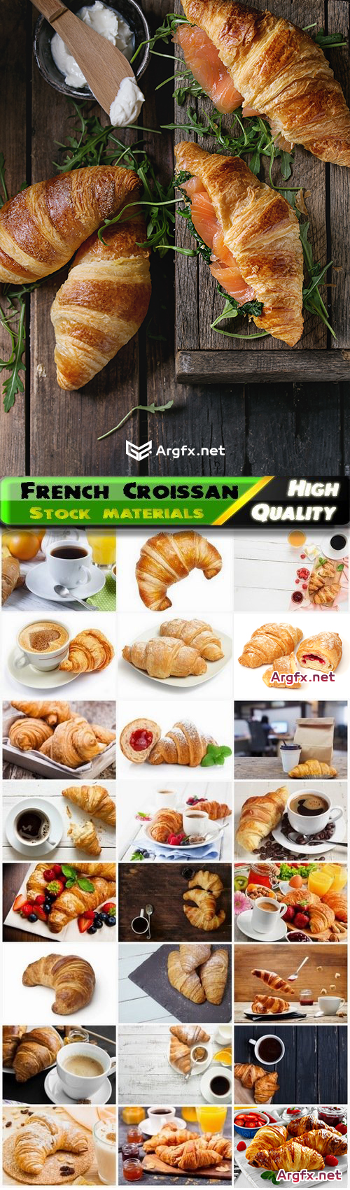 Nacional French dishes Croissant with jam and coffee 25 HQ Jpg