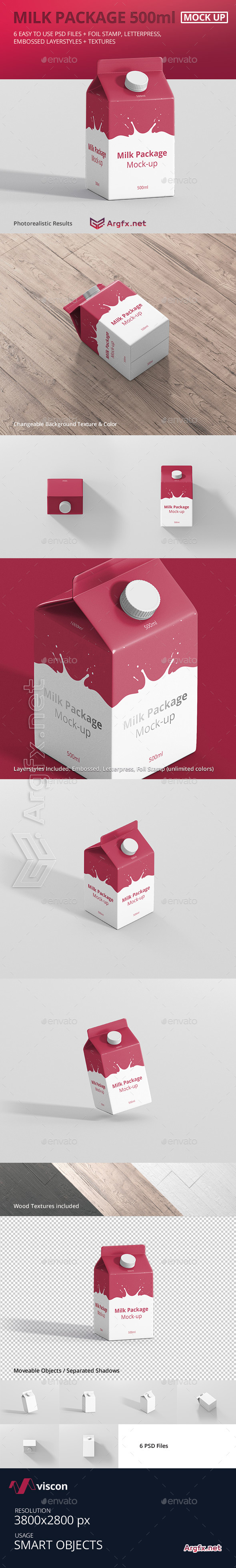 GR - Juice / Milk Mockup - 500ml Carton Box 18181976