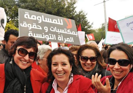 نساء في يوم المرأة العالمي بتونس