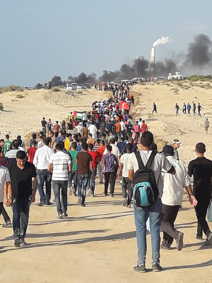 مسيرة بحرية قرب حدود شمال قطاع غزة